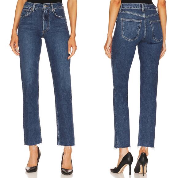 Agolde Women’s Kye Mid Rise Straight Crop in Mirage Jeans Size 27 - Picture 2 of 7